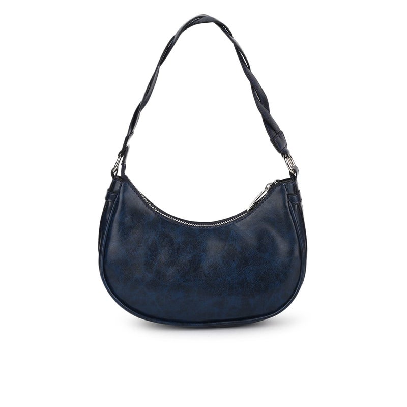 KLEIO Vegan Leather Shoulder Handbag for Women and Girls - Royal Blue - Image 5